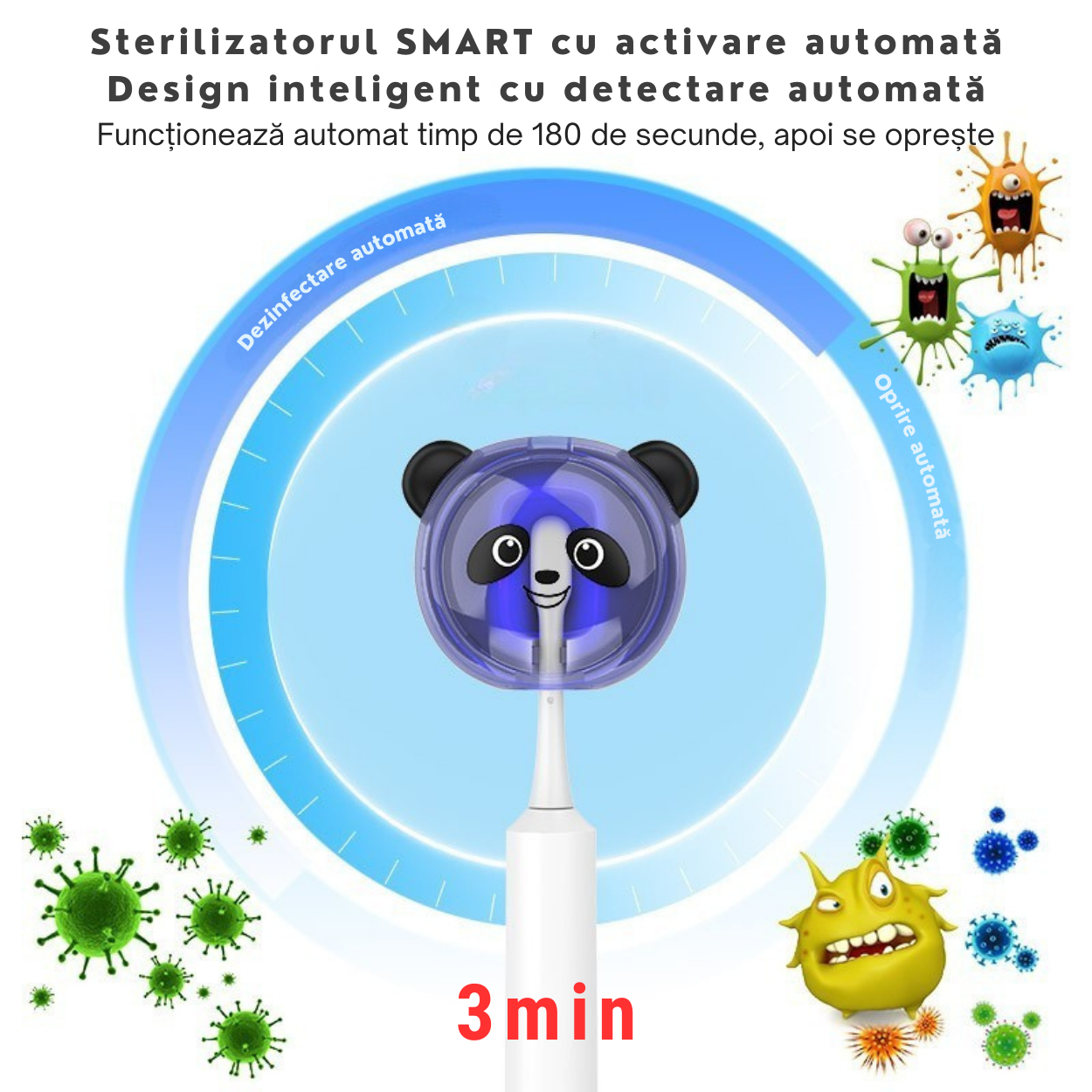 Sterilizator UV Portabil Panda pentru Periuta de Dinti