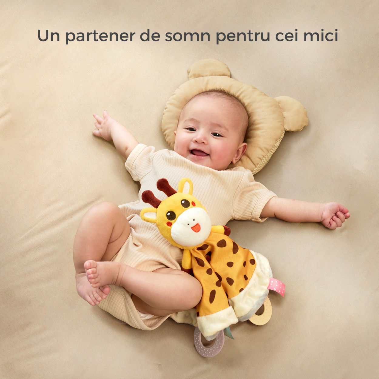 Jucarie-Paturica pentru Bebelusi Tumama® - Model Girafa