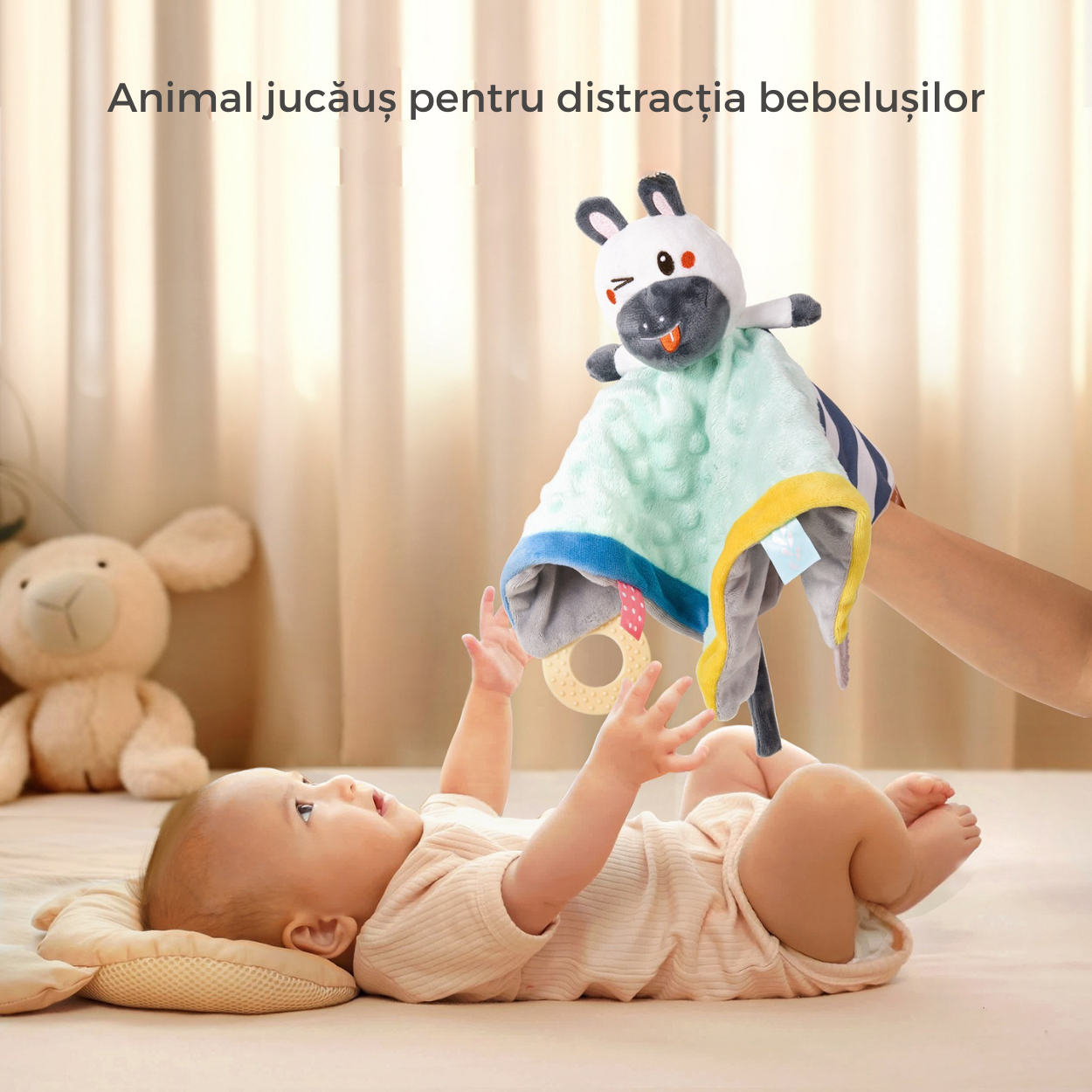 Jucarie-Paturica pentru Bebelusi Tumama® - Model Zebra