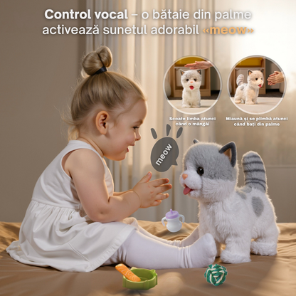 Jucarie Interactiva Pisicuta Tumama®, Merge, Miauna, Linge si Misca din Cap si Coada