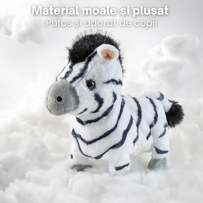 Jucarie Interactiva Zebra Tumama®, Imita, Merge, Necheaza si Misca din Cap si Corp