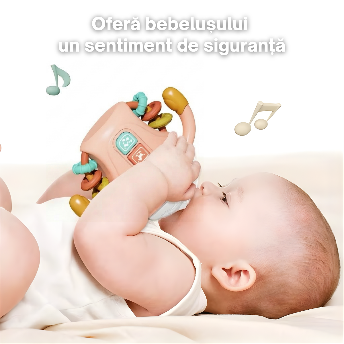 1+1 GRATIS: Jucarie Tip Biberon Multifunctionala de Educatie Timpurie - Centru de Activitati cu Muzica si Sunete