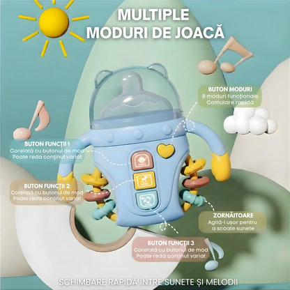 Jucarie Tip Biberon Multifunctionala de Educatie Timpurie - Centru de Activitati cu Muzica si Sunete