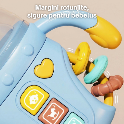 Jucarie Tip Biberon Multifunctionala de Educatie Timpurie - Centru de Activitati cu Muzica si Sunete