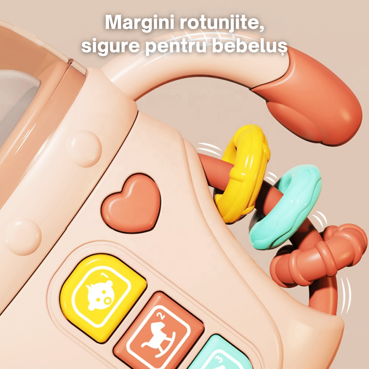 1+1 GRATIS: Jucarie Tip Biberon Multifunctionala de Educatie Timpurie - Centru de Activitati cu Muzica si Sunete
