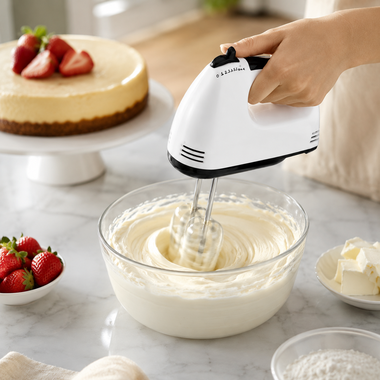 1+1 GRATIS – Mixer de Mână Scarlett, 7 Viteze, Compact și Ușor, cu Palete pentru Mixare și Cârlige pentru Aluat