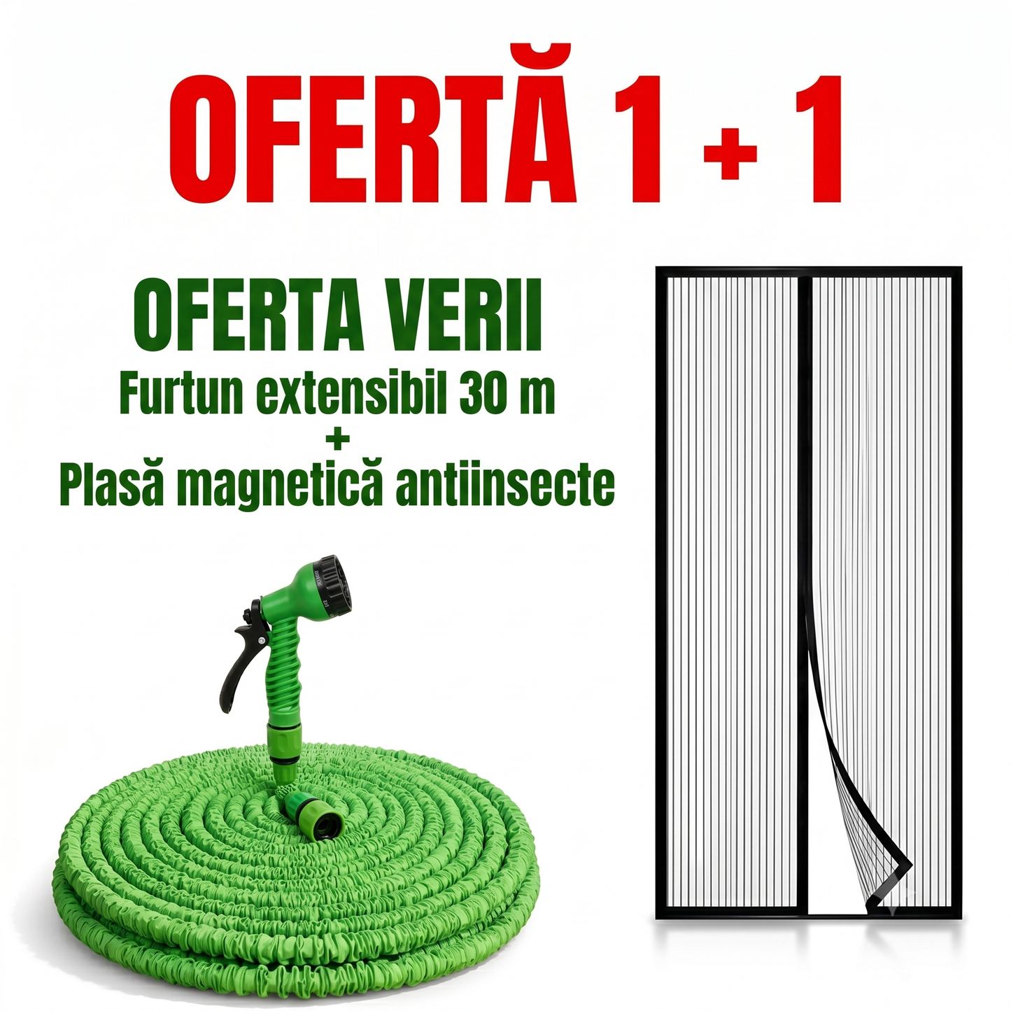 Furtun MAGIC 30M EXTENSIBIL + Plasa Tantari 210x100cm
