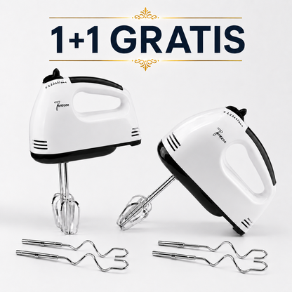 1+1 GRATIS – Mixer de Mână Scarlett, 7 Viteze, Compact și Ușor, cu Palete pentru Mixare și Cârlige pentru Aluat
