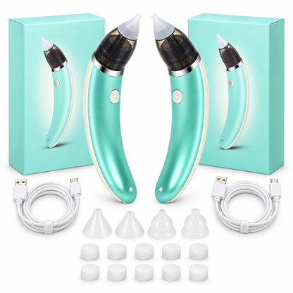 1+1 CADOU: Aspirator Nazal Electric pentru Bebeluși NasoCare™ – Aspirare Delicată, 2 Capete din Silicon, Reîncărcabil USB